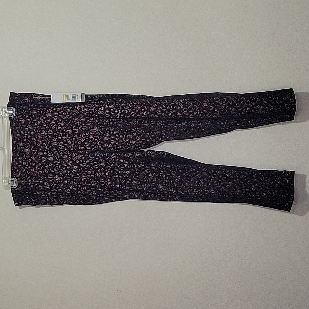 NWT New Directions Floral Pull on Millennium Pants, Size 16
